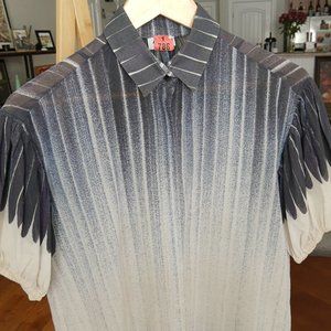 Dip-Dye Striped Akris Punto Blouse